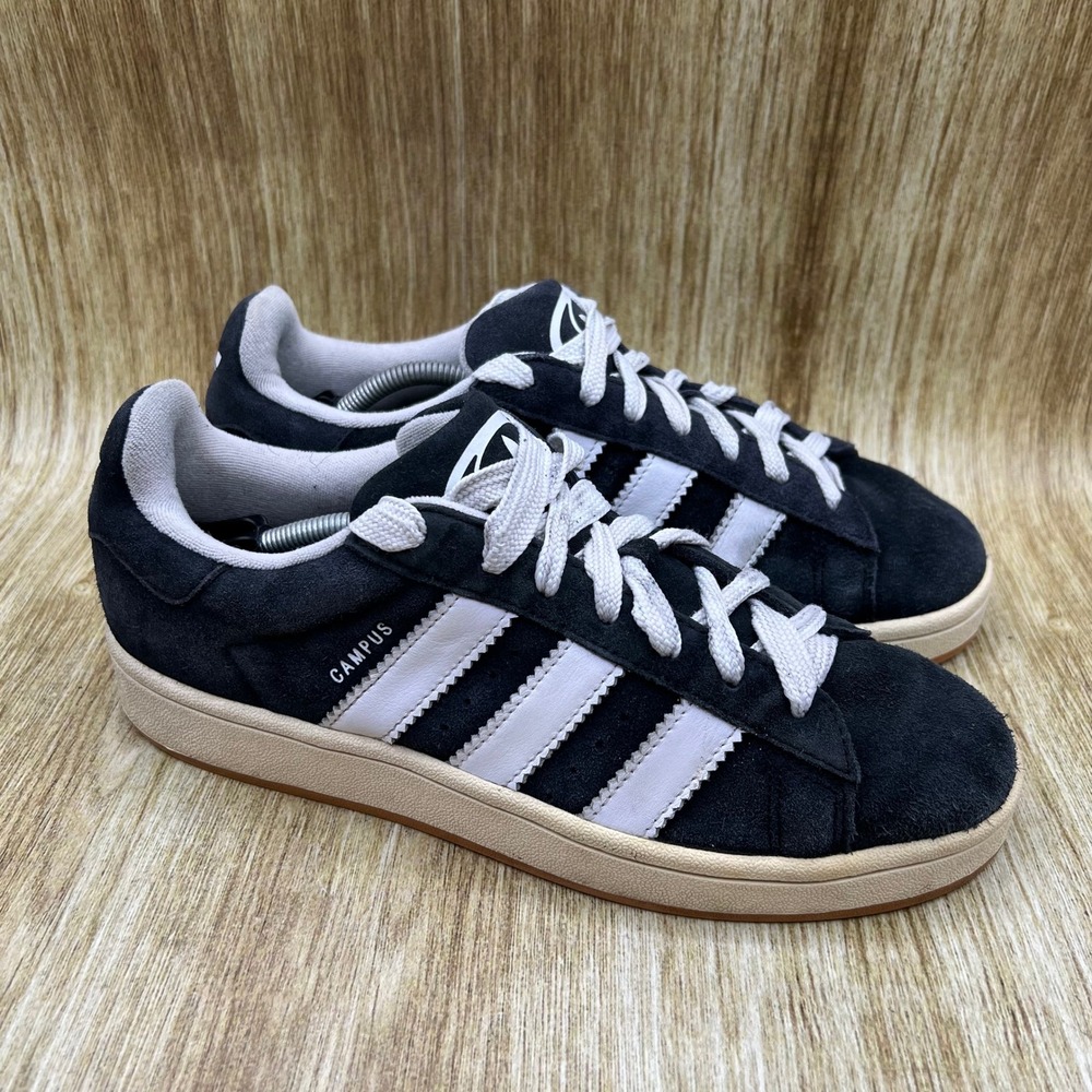 Adidas Campus 00s Sneakers Men's Size 8 Black White Gum Suede Retro Skate HQ8708